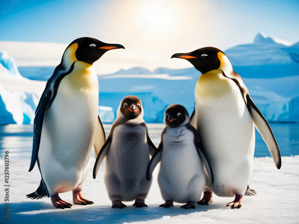 Obraz premium the penguins on the beach