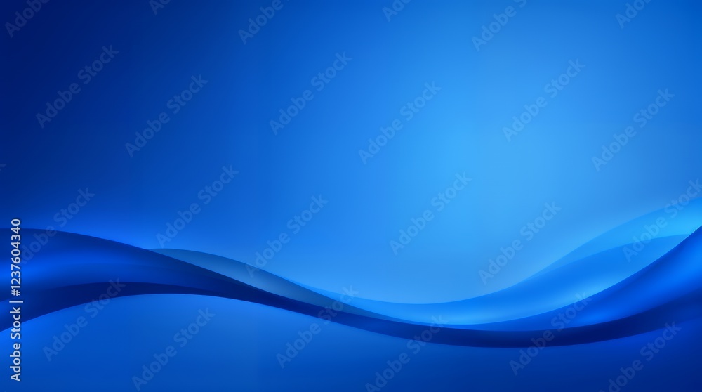 Blue abstract graphic background with a wave pattern at the bottom Blue abstract graphic background with a wave pattern at the bottom