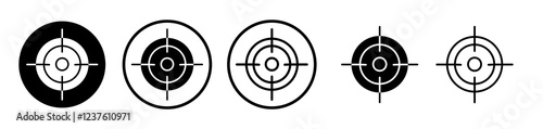 Gun target icon set. vectors for apps and website designs