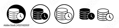 Real time data icon set. vectors for apps and website designs photo