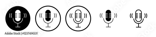 Voice recognition icon set. vectors for apps and website designs