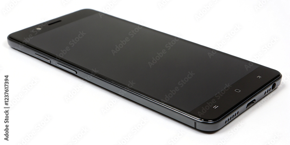 Sleek Black Smartphone with a Blank Screen for App Development Sleek Black Smartphone with a Blank Screen for App Development