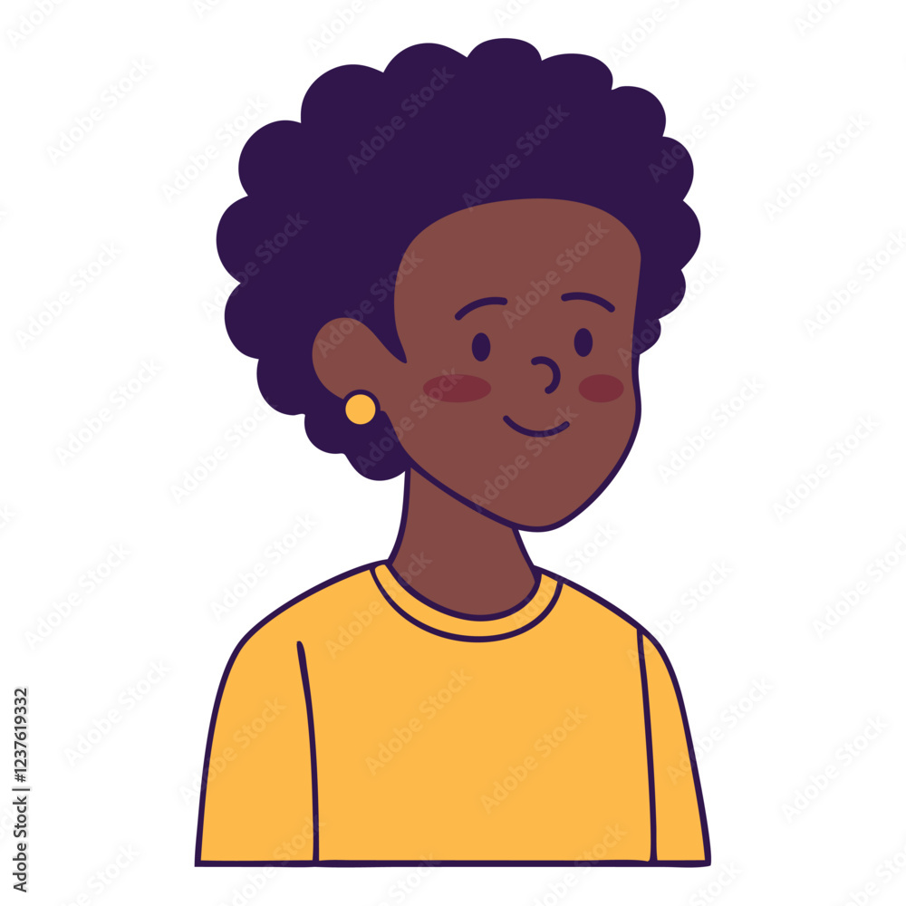 Smiling Girl Friendly Character Illustration Smiling Girl Friendly Character Illustration