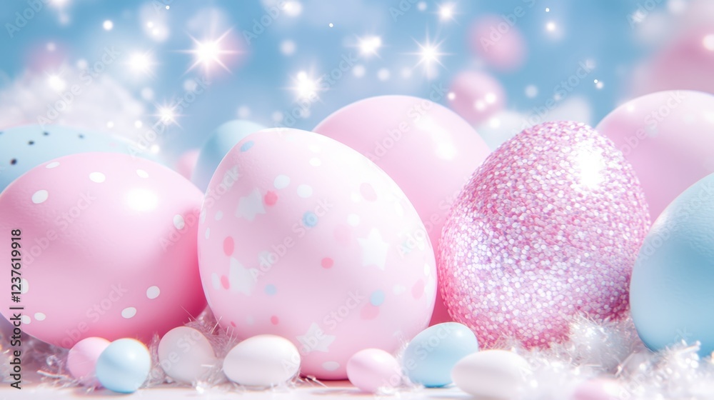 Pastel Easter Eggs Festive Spring Decoration Pastel Easter Eggs Festive Spring Decoration