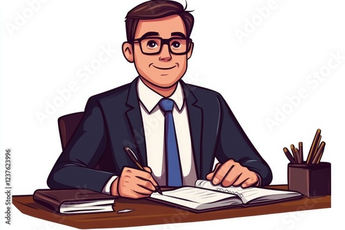 Accounting Bookkeeper Clerk Man. Bank Advisor, 