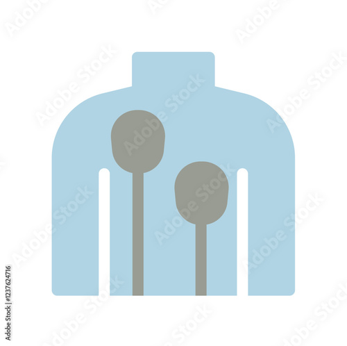 cardioversion flat icon illustration 