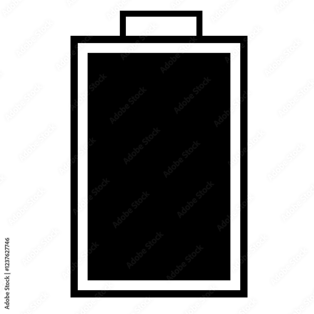 black silhouette full battery icon black silhouette full battery icon