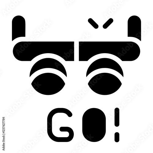 Racing Light Solid Icon