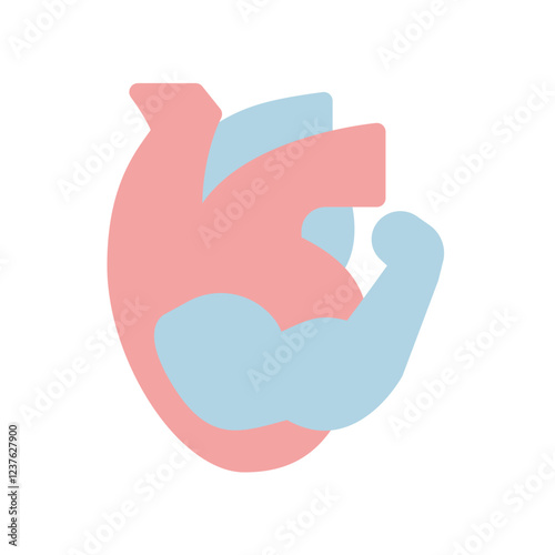 strong hearth  flat icon illustration