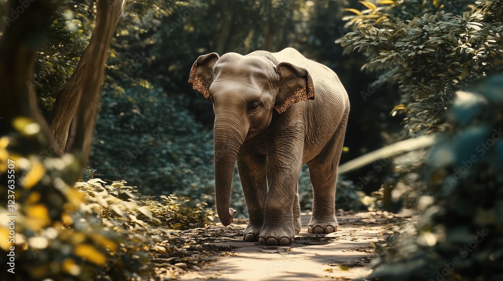 Fototapeta premium Walking Elephant