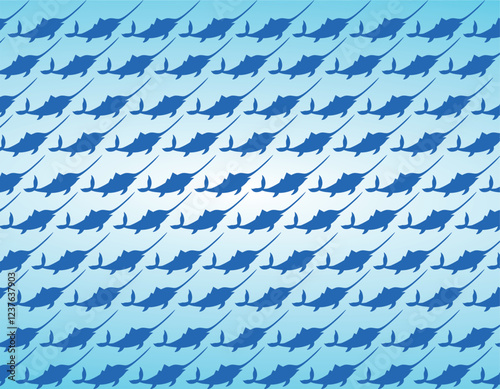 marlin fish pattern vector design