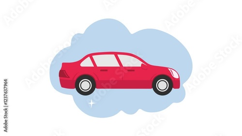4K video Footage with Car background Illustration. Video animated Transportation with Car