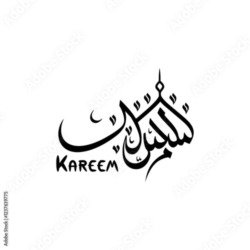 Beautiful Ramadan Kareem silhouette with white background