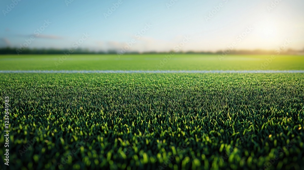 Exciting soccer match action on lush grass field at sunset sports photography vibrant outdoor environment Exciting soccer match action on lush grass field at sunset sports photography vibrant outdoor environment