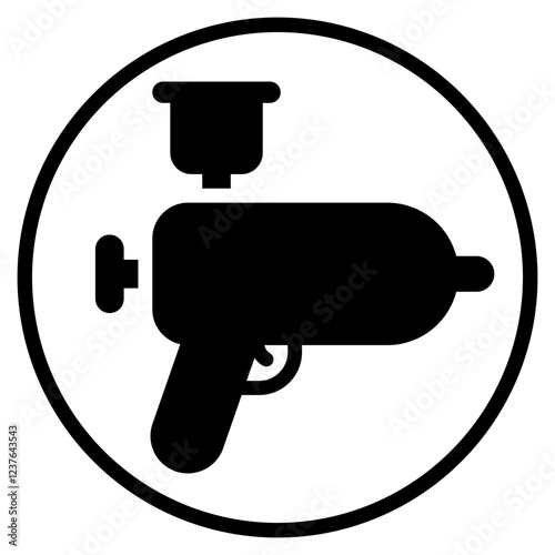 spray gun glyph icon