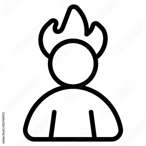 Angry Line Icon