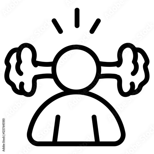 Angry Line Icon