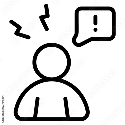 Bad mood Line Icon