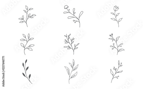 Beauty florist  Shop logo vector icon design template