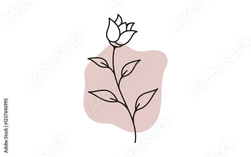 Beauty florist  Shop logo vector icon design template