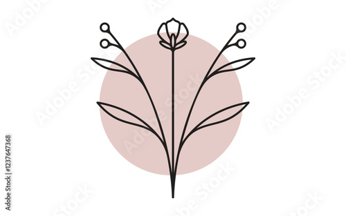 Beauty florist  Shop logo vector icon design template