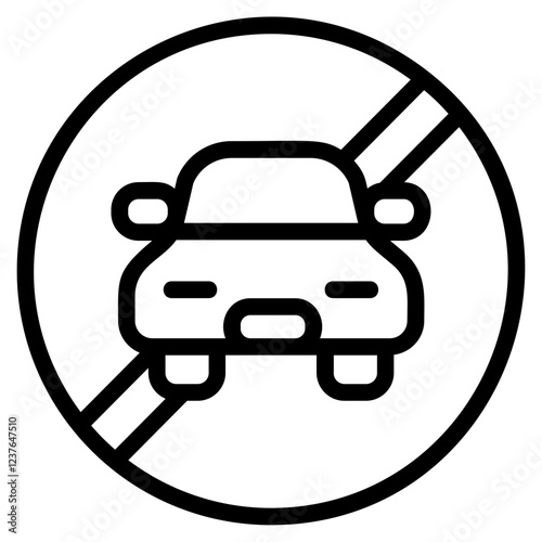 Car free day Line Icon