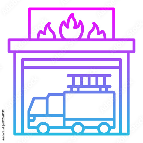 Firefighter Garage Icon
