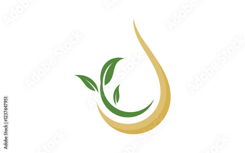 Olive Oil leaf vector illustration design template