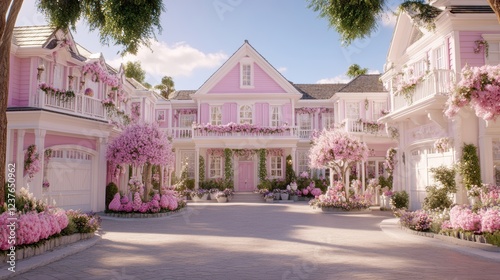 Pink Dream House Luxurious Floral Estate