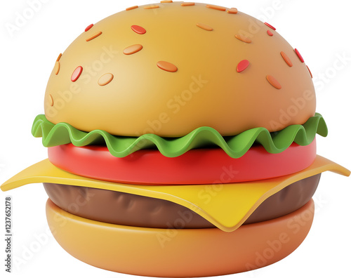 3d rendering burger