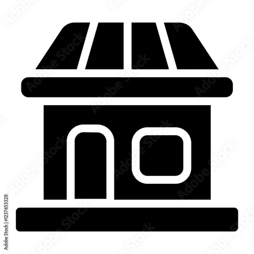 Grocery shop Solid Icon