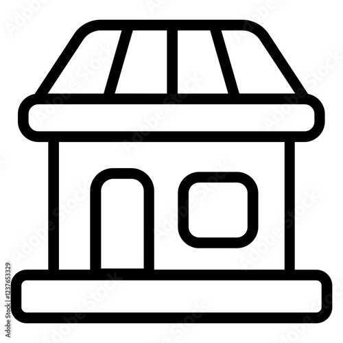 Grocery shop Line Icon