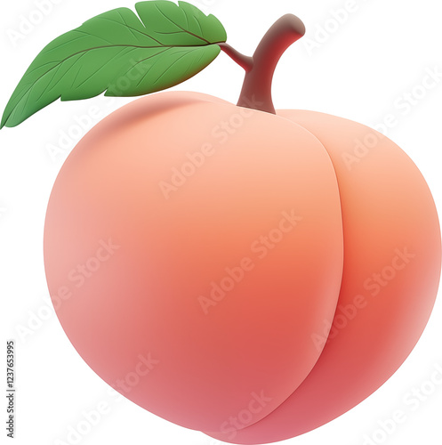3d rendering peach