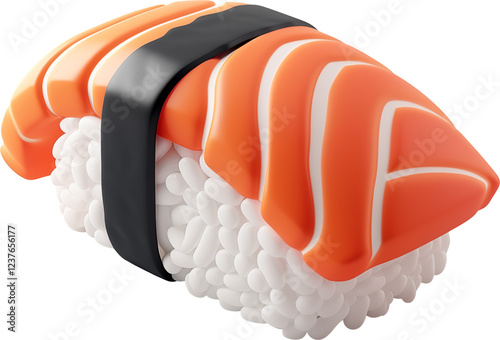 3d rendering sushi