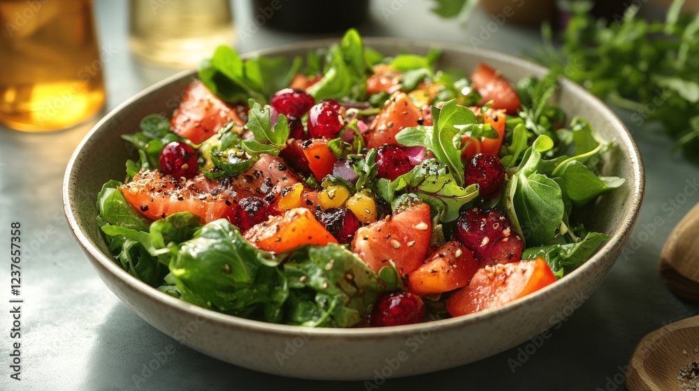 Delicious and Healthy Cranberry Tomato Salad in a Bowl