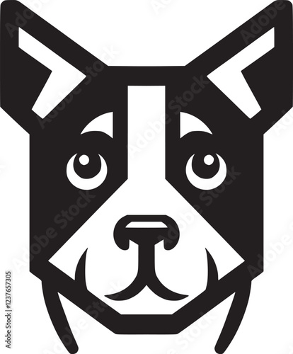 This flat vector dog icon showcases a cheerful and minimalist design, ideal for dog-related events like pet adoptions, fundraisers, or dog shows, adding a fun and inviting vibe to your event materials