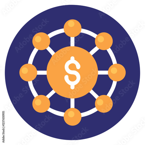 Decentralized Cryptocurrency Financial System Icon