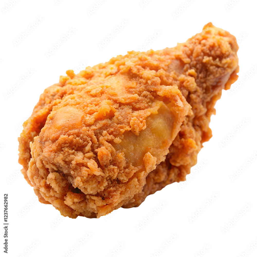 Fried chicken Isolated on transparent background.