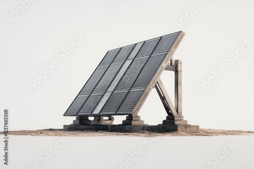 Desert solar panel energy production photo