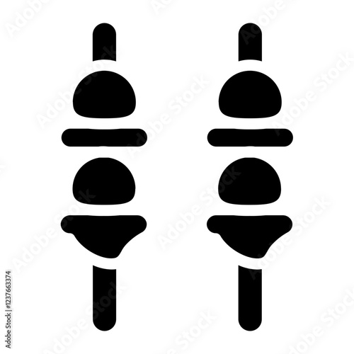 Satay skewers Solid Icon