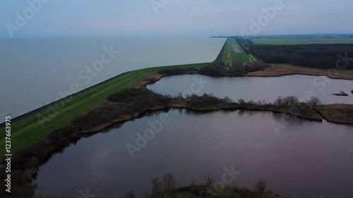 The dutch coast of Wieringerwerf, The Netherlands. photo