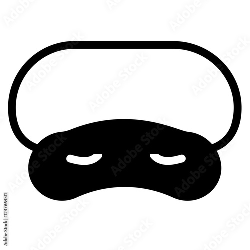 Sleep eye mask Solid Icon