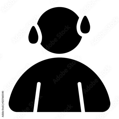 Sweating Solid Icon
