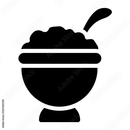 Sweet rice pudding Solid Icon