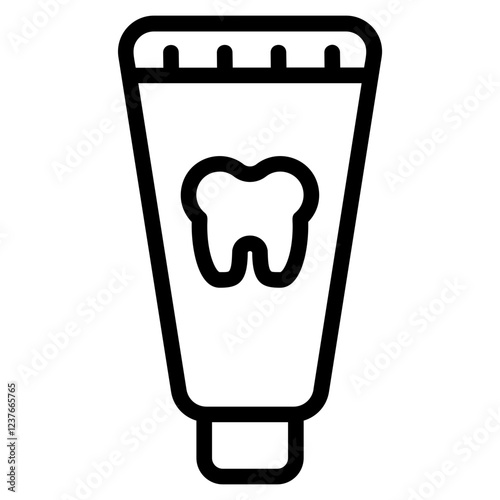 Toothpaste Line Icon