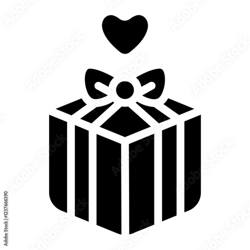 Valentine gift Solid Icon