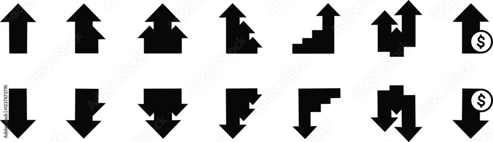 Increase and Decrease icon in flat set. isolated on transparent background Contains such as Arrow Chart Diagram, Finance and Economy Graph Growth Stock Market Data Traffic vector for apps or web Increase and Decrease icon in flat set. isolated on transparent background Contains such as Arrow Chart Diagram, Finance and Economy Graph Growth Stock Market Data Traffic vector for apps or web