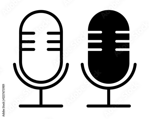 Microphone Icon set. vectors for apps and website designs