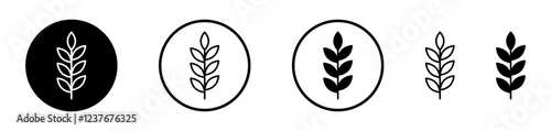 Wheat icon set. vectors for apps and website designs