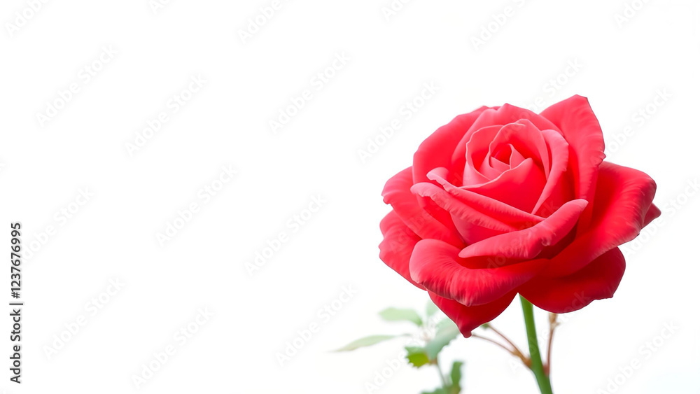 Fototapeta premium pink rose isolated on white background